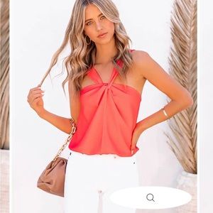 Beautiful bright coral tank size large